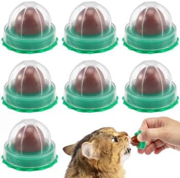 BESPORTBLE 10Pcs Catnip Balls Cat Catnip Ball Natural Licking Edible Wall Stick on Cat Licker Toy Pet Lollipop-PawvioPets