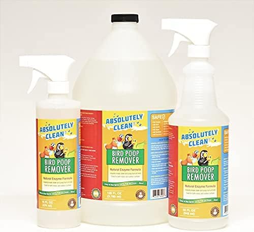 Absolutely Clean Amazing Bird Poop Remover - Just Spray/Wipe - Safely & Easily Removes Bird Messes - Use Indoor/Outdoor - Made in The USA-PawvioPets