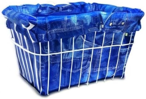 Cruiser Candy Bike Basket Liner Waterproof, Universal Fit for Most Bike Baskets, Stylish 2in1Tote, Bike Basket Cover, EBiKE Front Wire Or Wicker Bike Baskets Fits Up to 15x12x10-PawvioPets