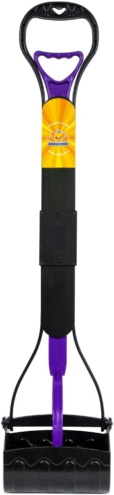 Bodhi Dog Large Foldable Pooper Scooper - 32” Long Handle, Lightweight Portable Pooper Scooper for Small & Large Dogs - Easy to Use - Made with Premium Durable Materials (Purple)-PawvioPets