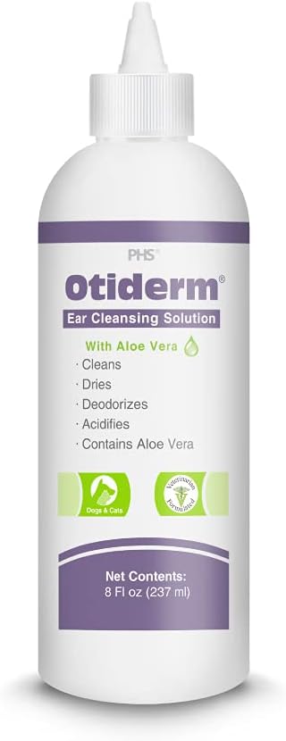 Ear Cleansing Solution with Aloe Vera for Dogs & Cats, Anti-Irritant Formula with Neutral pH and Aloe Vera, Deodorize & Gently Clean - 8 fl oz-PawvioPets