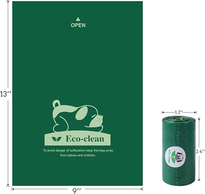 ECO-CLEAN 360 Count Dog Poop Bags with Dispenser, Leak-Proof, Lavender scented-PawvioPets