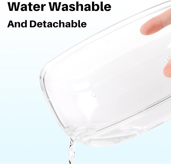 BUCATSTATE Sand Bath Container for Hamster Large Transparent Hamster Toilet with Scoop Dwarf Sandbox Dust Bathtub Small Animals Bathroom Hamster Cage Accessories (Transparent, Large)-PawvioPets