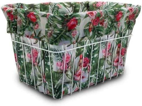 Cruiser Candy Bike Basket Liner Waterproof, Universal Fit for Most Bike Baskets, Stylish 2in1Tote, Bike Basket Cover, EBiKE Front Wire Or Wicker Bike Baskets Fits Up to 15x12x10-PawvioPets