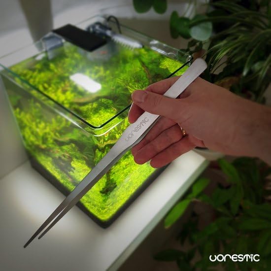 1PC Straight Aquarium Tweezers, 15" Long Tweezers for Terrarium, Stainless Steel Aquascape Tool for Planting Aquarium Plants, and Aquarium Maintenance-PawvioPets