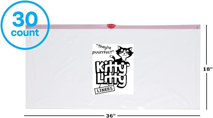 Cat Litter Box Liners 30 Count Drawstring Kitten Waste Bag-PawvioPets
