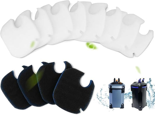 Canister Filter Pads Fit for AMOSIJOY 172/225/265GPH Aquarium External Filters, Replacement Canister Filter Pads Fit for Coospider-Repta Canister Filter Systems 12PCS-PawvioPets
