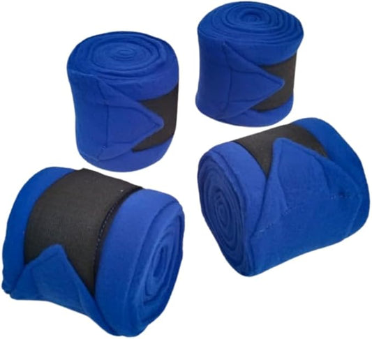 Horse Leg Bandage/Horse Leg wrap (Set of 4) Red, Blue, Navy Blue, and Black (Blue)-PawvioPets