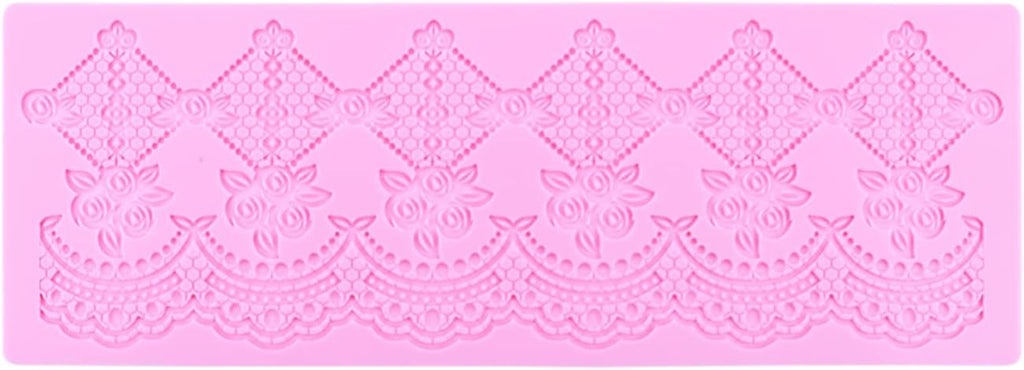Silicone Lace Mold for Cakes Decorating, Silicone Molds for cake lace Mat Craft Tools, Embossing Lace Fondant Molds