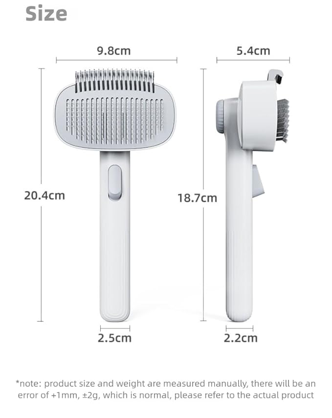 Adjustable Comb for Cats & Dogs: 2-in-1 Deshedding Brush with Hair Removal Board, Dematting Tool for Long/Short Hair - Undercoat Rake & Smooth Grooming Comb-PawvioPets