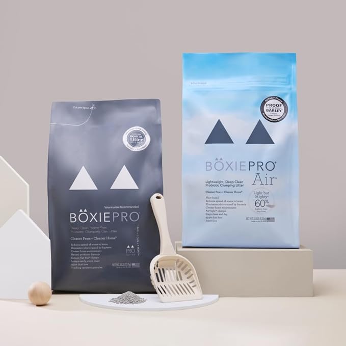 Boxie Probiotic Cat Litter, Lightweight 40-Day Odor Control, Clumping, 16.5lb-PawvioPets