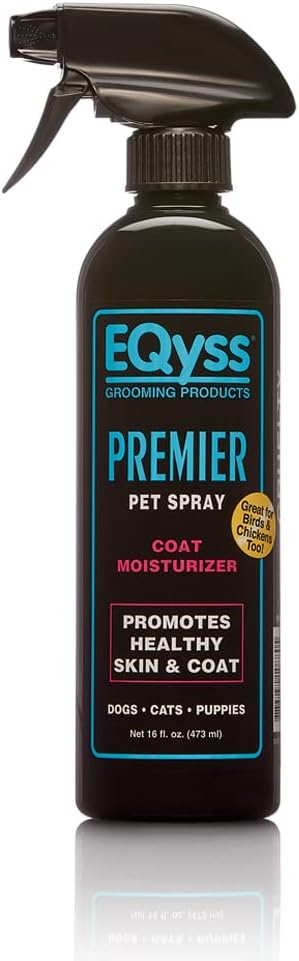 EQyss Premier Pet Spray - Moisturizes & Conditions for Healthy Skin & Coat, Non- greasy, Repels Dust & Dirt - Great for Dogs, Cats, Puppies (16 oz)-PawvioPets