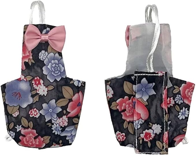 2 PCS Bird Diapers Flight Suite with Waterproof Inner Layer Pink&Balck Urine Wet Suit for Other Small Birds-PawvioPets