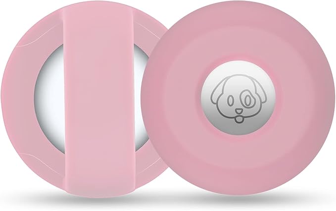 Airtag Holder for Dog Collar, Cibaabo Silicone Air Tag Case Cover Compatible with Apple Airtags for 0.8-1.2inch Cat Pet Collar Harness Loop-PawvioPets