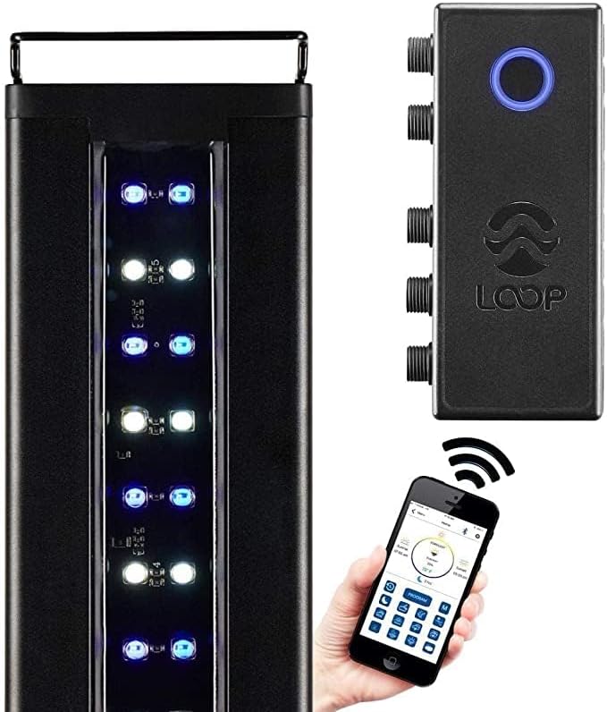 CURRENT USA 72" Inch Orbit Marine IC LOOP LED Saltwater Reef Marine Aquarium Light with Bluetooth App Control | Wireless Lighting & eFlux Wave Pump Control for Fish Tank (4208)-PawvioPets