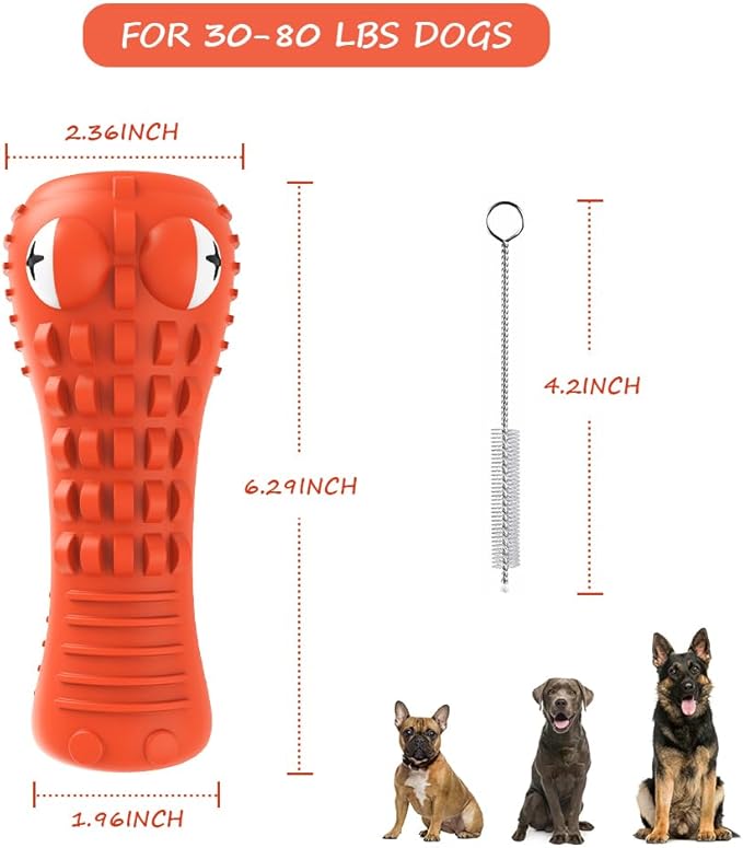 Dog Toys for Aggressive Chewers Large Medium Breed, Indestructible Dog Toothbrush Chew Toys, Squeaky Interactive Tough Extremely Durable, Dogs Toys to Keep Them Busy-PawvioPets