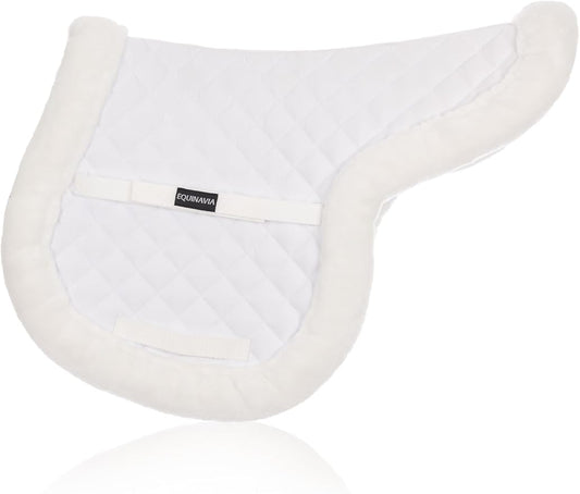 Equinavia Eidsvoll Forward Cut Shaped English Saddle Pad for Show Jumping with Ultra Fleece Trim-PawvioPets