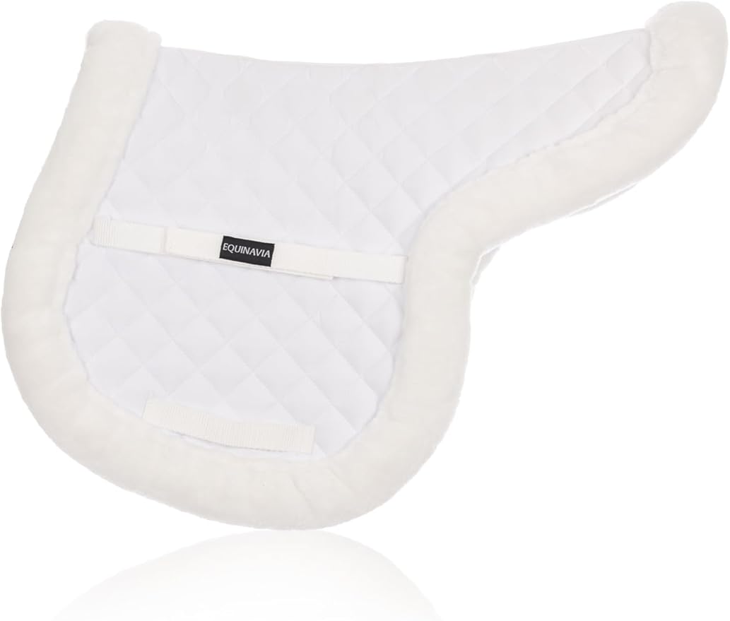 Equinavia Eidsvoll Forward Cut Shaped English Saddle Pad for Show Jumping with Ultra Fleece Trim-PawvioPets