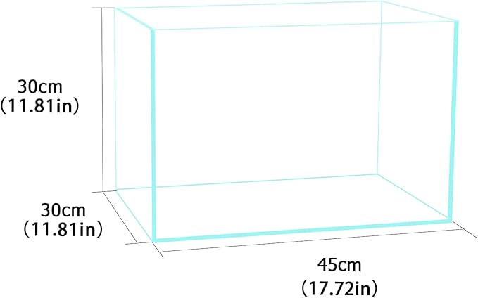 Fzone 10 Gal Rimless Low Iron Fish Tank Nova Clear Ultra-White 45° Mitered Edges Translucent Glass Anata Series Aquarium w/Black Foam Leveling Mat(S45-W30)-PawvioPets