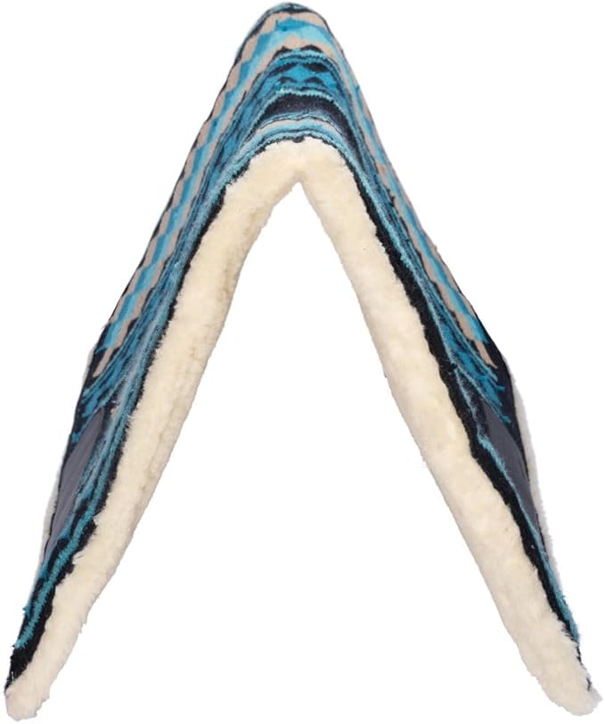 Fleece Bottom Contoured Saddle Pad - 34" x 40" | New Zealand Wool Top | 3/4" Felt Core | Contoured Fit | Hypoallergenic Fleece Lining | Weighs 8 lbs-PawvioPets