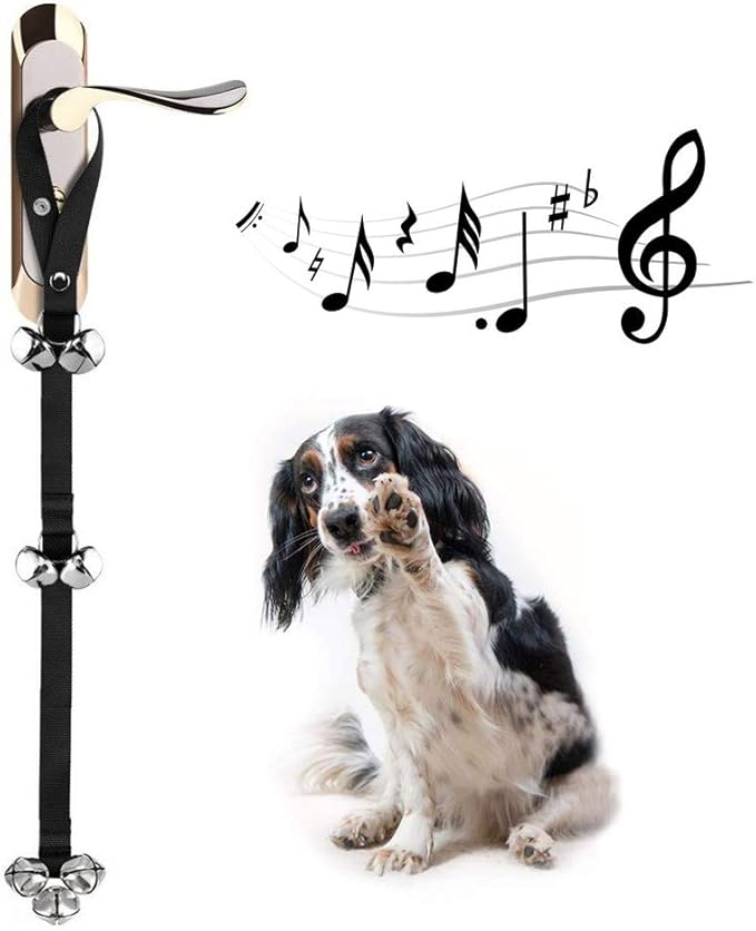 Dog Doorbells for Potty Training/Door Knob/Go Outside, Premium Quality Dog Bells, 7 Extra Large Loud 1.4 DoorBells, Adjustable Door Bell, Training Your Puppy The Easy Way-PawvioPets