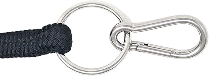 22' Long Line with SS O Ring and Carabiner (Red)-PawvioPets