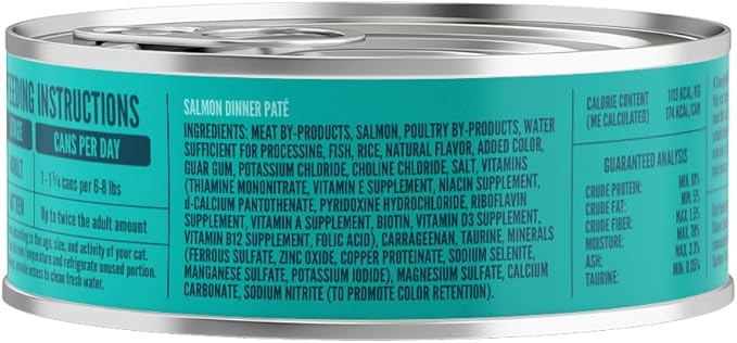 A Strong Heart Canned Wet Cat Food, Salmon Dinner Paté - 5.5 oz Cans (Pack of 24), Made in The USA with Real Salmon-PawvioPets