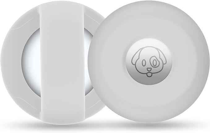 Airtag Holder for Dog Collar, Cibaabo Silicone Air Tag Case Cover Compatible with Apple Airtags for 0.8-1.2inch Cat Pet Collar Harness Loop-PawvioPets