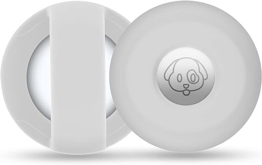 Airtag Holder for Dog Collar, Cibaabo Silicone Air Tag Case Cover Compatible with Apple Airtags for 0.8-1.2inch Cat Pet Collar Harness Loop-PawvioPets