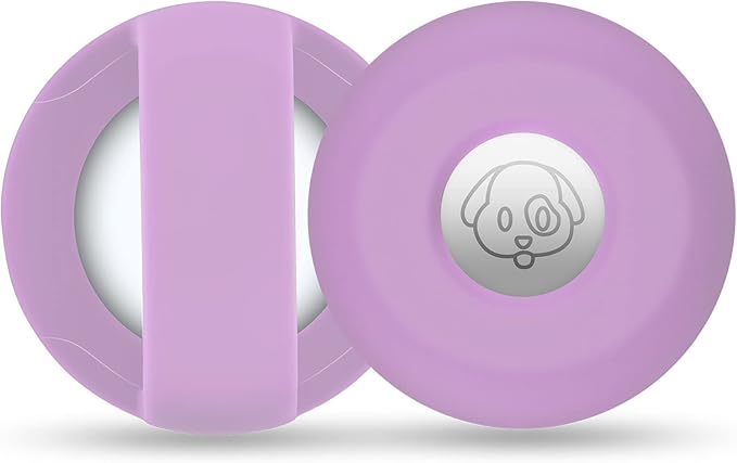 for Airtag Holder for Dog Collar, Cibaabo Silicone Air Tag Case Cover Compatible with Apple Airtags for 0.8-1.2inch Cat Pet Collar Harness Loop-PawvioPets