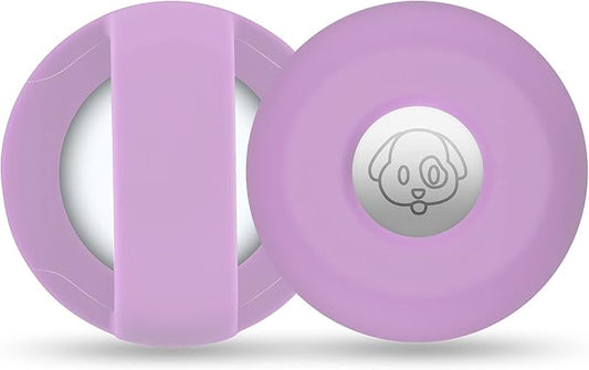 for Airtag Holder for Dog Collar, Cibaabo Silicone Air Tag Case Cover Compatible with Apple Airtags for 0.8-1.2inch Cat Pet Collar Harness Loop-PawvioPets