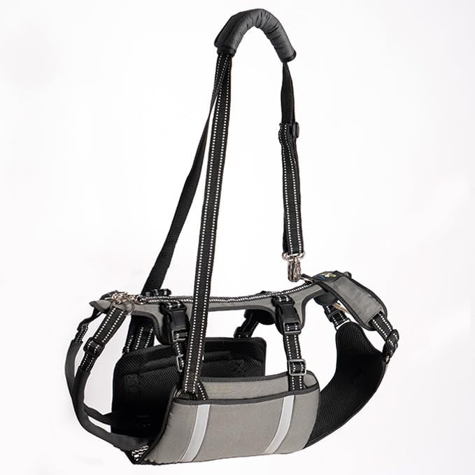 COODEO Mobility Dog Lift Harness, Emergency Carry Sling, Pet Rear Leg Support Rehabilitation Lifts Vest, Dog Carrier for Senior Dogs Joint Injuries, Arthritis (Military Green, XL)-PawvioPets