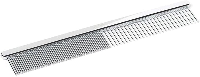 Eye Envy Tear Stain Remover Comb for Dogs and Cats. Fine/Coarse with 80 Rounded Pins. Gently Remove Crusty Eye Debris, Gunk and Boogers. Face and Feet Comb. Remove Tangles-PawvioPets