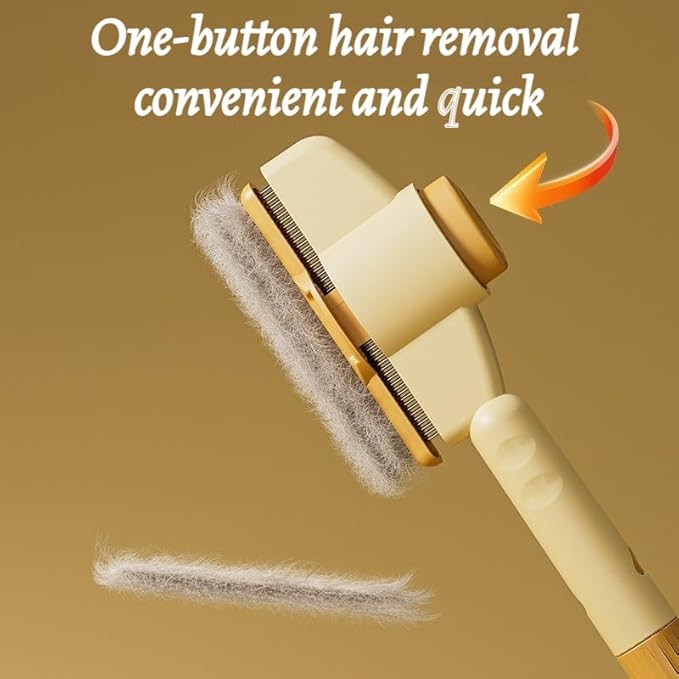 2 Pcs Brush for Cats, brush Cat Comb, Avatore brushs-Removes Fur & Relieves Pain, Upgrade Dog and Cat Hair Removal with Release Button, Multi-function Grooming Brushs for Short&Long Cats-PawvioPets