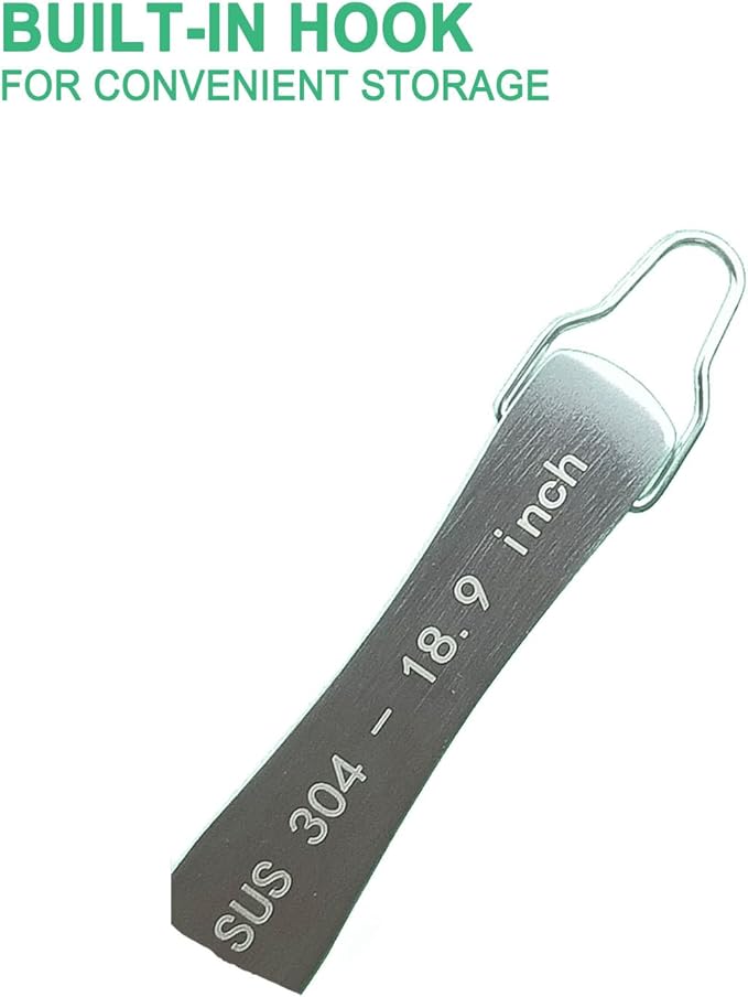 18.9 inch Aquarium Tweezers with Hanger, 2025 New Extra Long Feeding Tongs, Stainless Steel Large Aquascape Tools for Fish Tank, Terrarium, Aquascaping, Reptile Snake (Curved)-PawvioPets