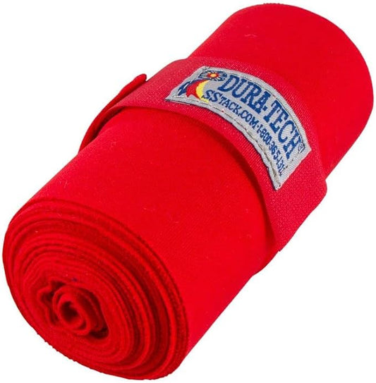 Dura-Tech Standing Wraps for Horses | Color Red | Optimal Comfort & Support | Ideal for Post-Exercise & Trailering | Right Tension Application | Secure Closure-PawvioPets