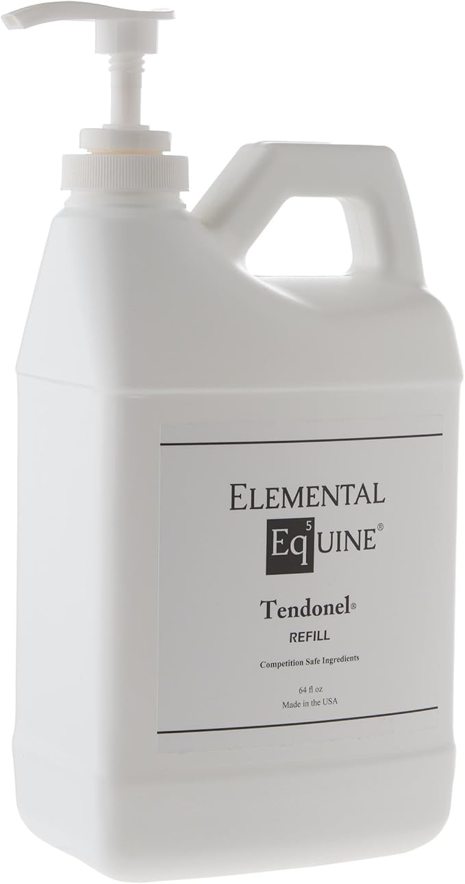 Elemental Equine Tendonel 64oz Liniment Rub for Horses - Soothe and Relax Tired Muscles While Providing Relief and Reduced Stiffness-PawvioPets