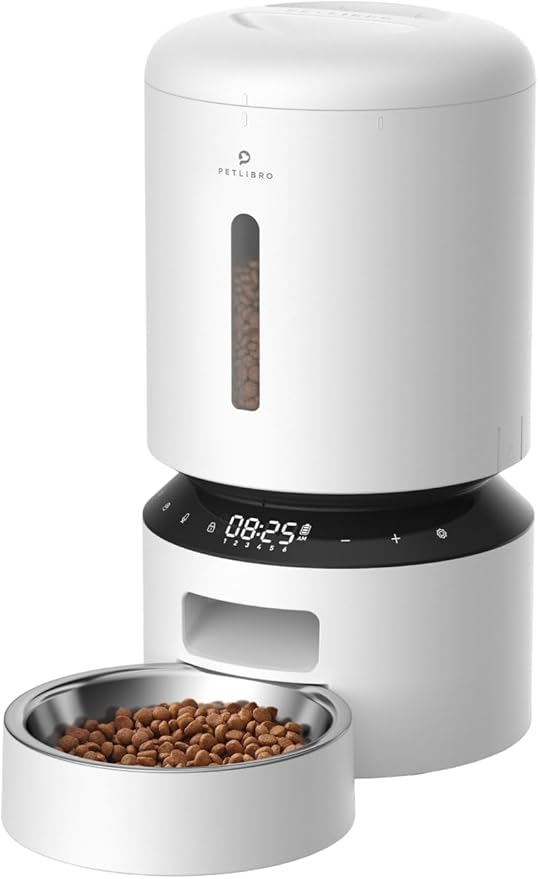 PETLIBRO Automatic Cat Feeder, Automatic Dog Feeder with Freshness Preservation, 5L Timed Cat Feeders for Dry Food, Up to 6 Meals Per Day, Granary Pet Feeder for Cats/Dogs-PawvioPets