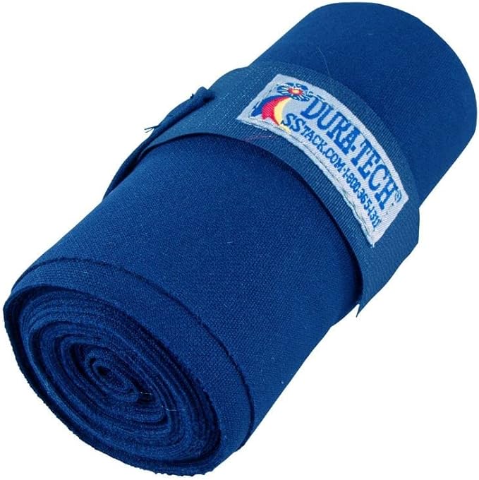 Dura-Tech Standing Wraps for Horses | Color Royal | Optimal Comfort & Support | Ideal for Post-Exercise & Trailering | Right Tension Application | Secure Closure-PawvioPets