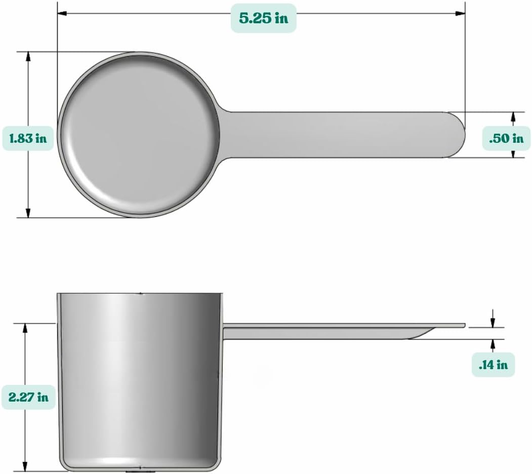 82 mL (82 CC | 2.77 Oz.) Long Handle Scoop for Measuring Coffee, Pet Food, Grains, Protein, Spices and Other Dry Goods (Pack of 100)