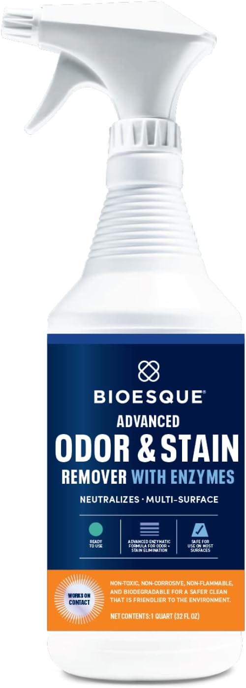 Bioesque Advanced Odor & Stain Remover with Enzymes, 32 Fl Oz (Pack of 1)-PawvioPets