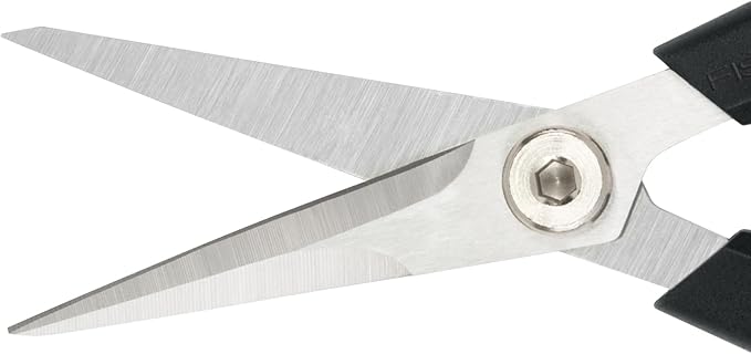 Fiskars Comfort Loop Micro-Tip Pruning Snips - 7" Garden Shears with Sheath and Extra Large SoftGrip Handle - Yard and Garden Tools - Orange/Black-PawvioPets