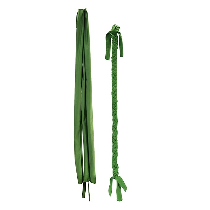 Dnoifne Horse Ponytail, 3 Tube Braided Tail Bag, Green, 1 Count-PawvioPets