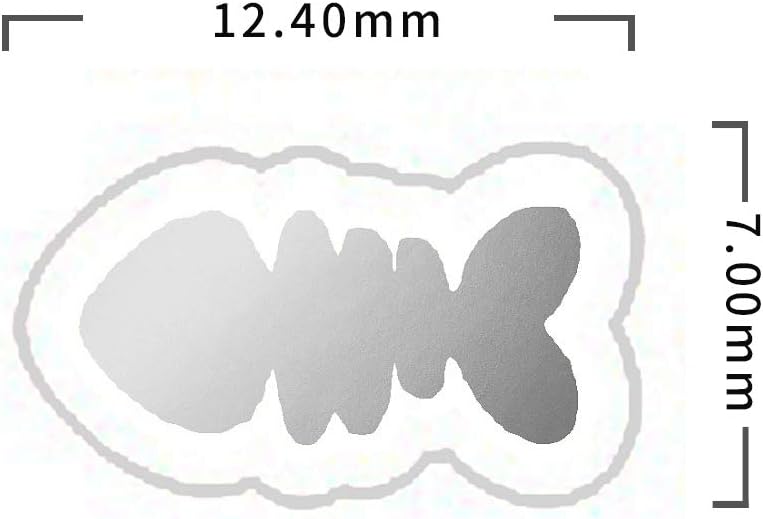 50 Wedding Meal Stickers - Food Identifier & Menu Choice Place Cards for Party Seating - Meal Option Indicator (Silver, Fish Bone)