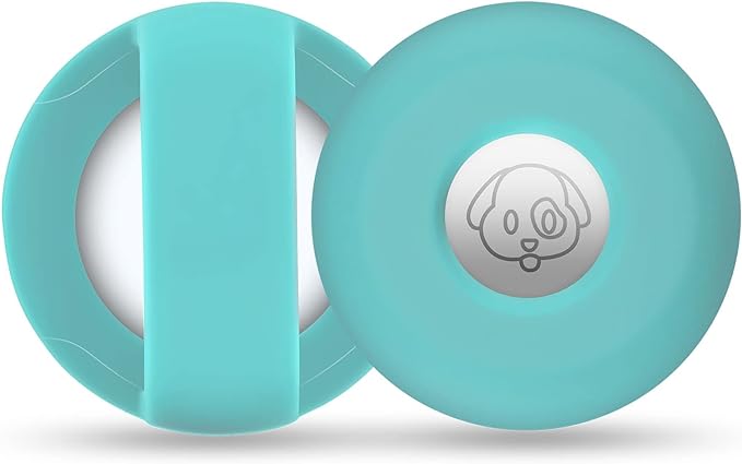 Airtag Holder for Dog Collar, Cibaabo Silicone Air Tag Case Cover Compatible with Apple Airtags for 0.8-1.2inch Cat Pet Collar Harness Loop-PawvioPets