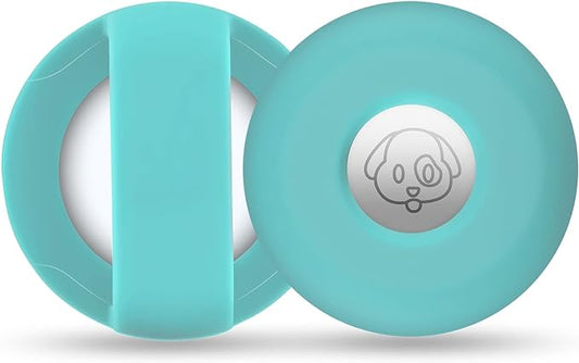 Airtag Holder for Dog Collar, Cibaabo Silicone Air Tag Case Cover Compatible with Apple Airtags for 0.8-1.2inch Cat Pet Collar Harness Loop-PawvioPets