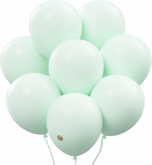 AFTERLOON® Biodegradable Balloons 24 pcs Pastel Green 10 Inch, Matte Color Thickened Extra Strong Natural Latex Helium Float, Colorful Bulk Color ballon Globos Para Decoration De Fiestas Kids