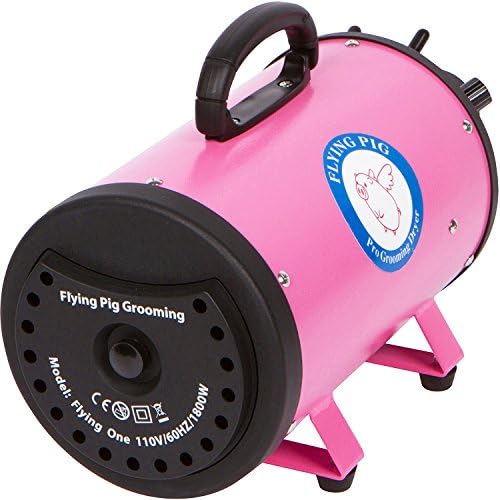 Flying Pig High Velocity Dog Pet Grooming Dryer w/Heater (Model: Flying One, Pink)-PawvioPets