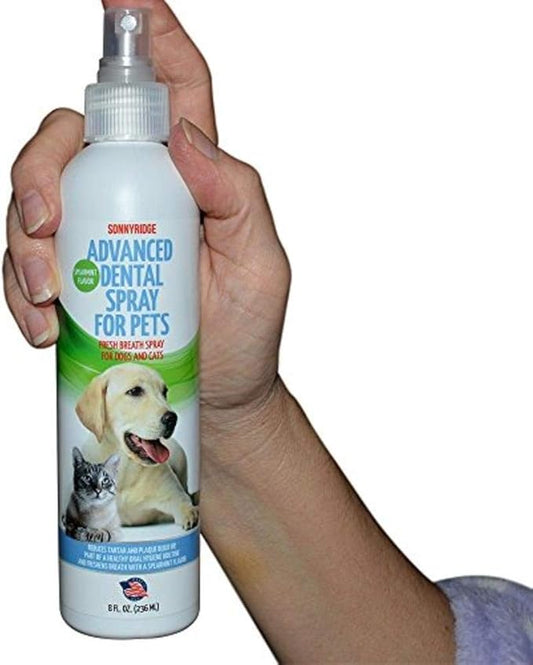 Dog Dental Spray Removes Tartar, Plaque and Freshens Breath Instantly. The Most Advanced Dental Spray for Healthy Teeth, Gums and Oral Health Care for Your Dog, Cat or Pet - 1-8 oz. Bottle-PawvioPets