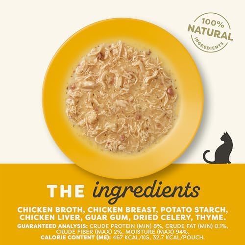 Applaws Natural Wet Cat Food in Gravy, Limited Ingredient Wet Cat Food Pouches, No Additives, Made with Natural Ingredients, Chicken Breast in Gravy (12 x 2.47oz Pouches)-PawvioPets